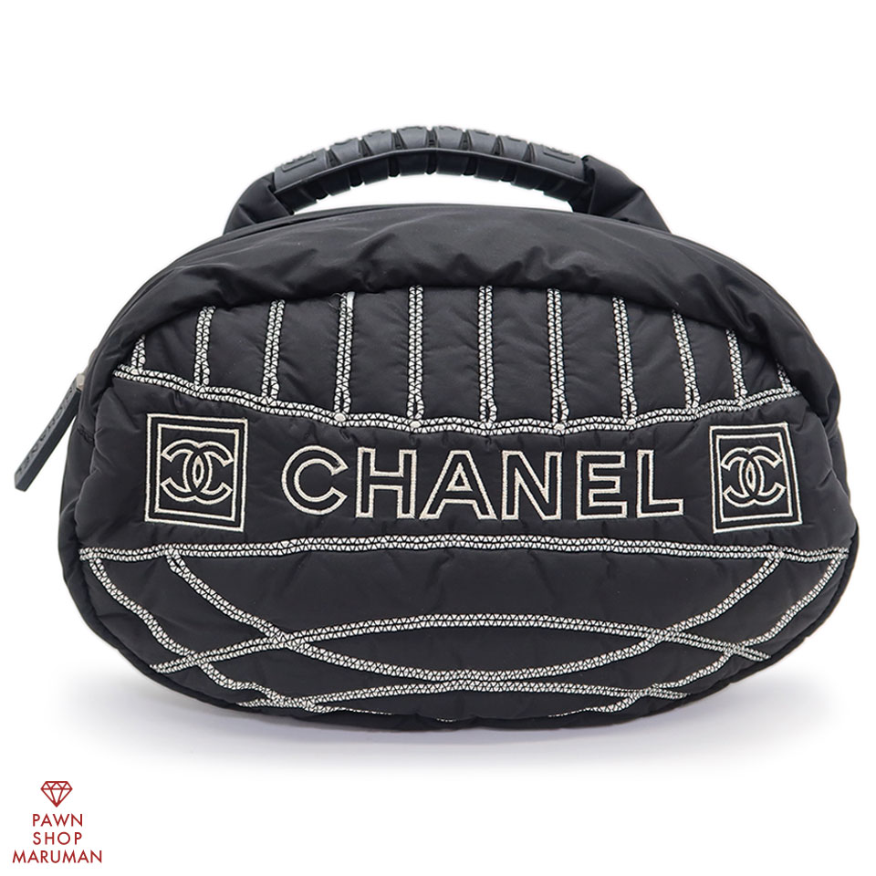 CHANEL シャネル スポーツライン ボディバッグ ナイロン ブラック