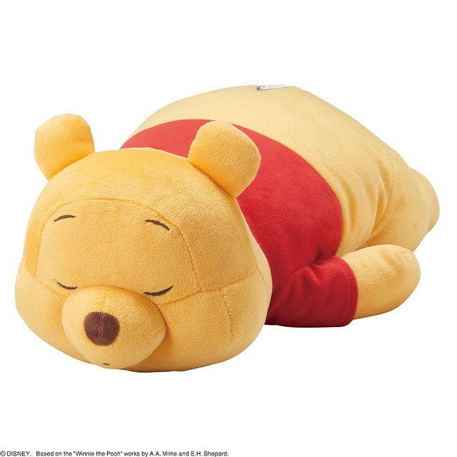 ディズニー くまのプーさん スリープイエロー ダイカットクッション