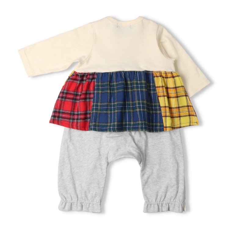 kalinka チェック柄ロンパース 3Y 90 kalinka チェック柄ロンパース 3Y
