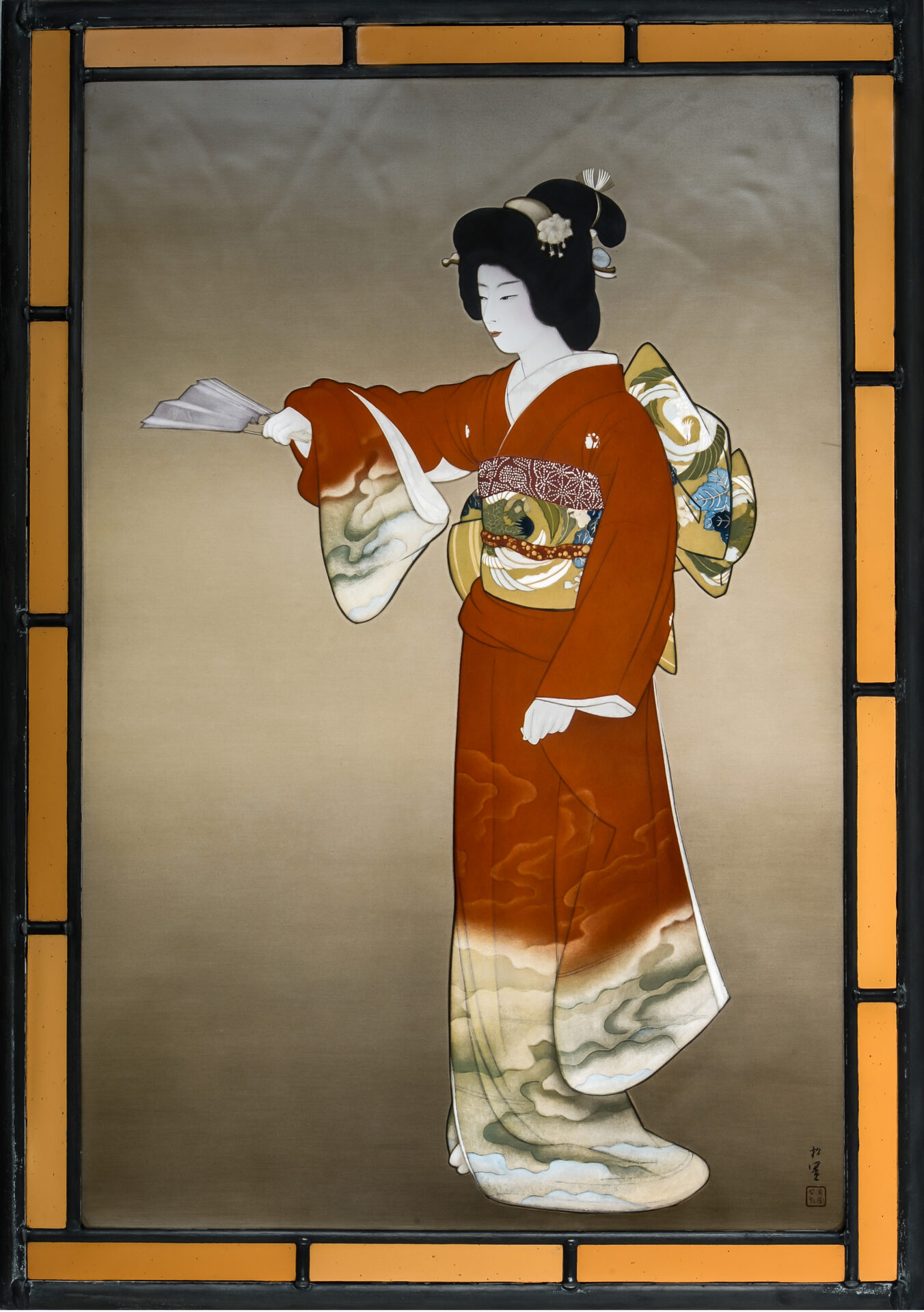 美人画 上村松園 序の舞 | Stained Glass Works