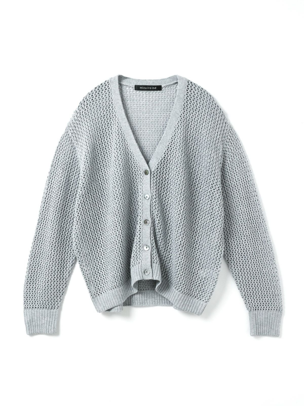 mizuiro ind メッシュVネックカーディガン｜ MARcourt ONLINE STORE