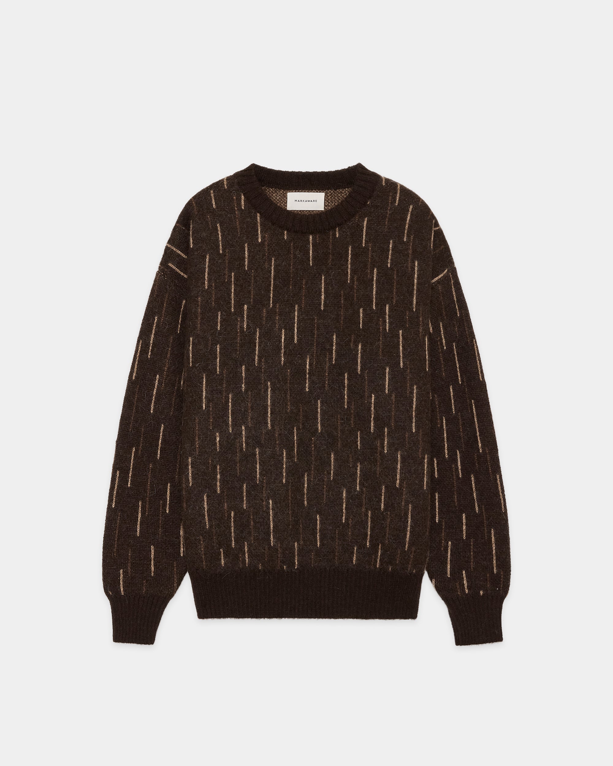 ナチュラルカラーアルパカ / レインドロップパターンジャンパー