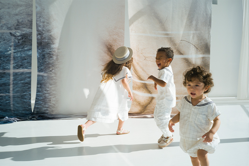 paddle rompers graph white | ギフト・スタイ・出産祝いのMARLMARL