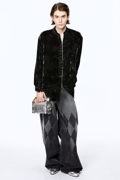 Vicrorian Zip-Up Shirt - Black - MASU– MASU Official Online Store