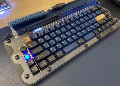 Drop + RedSuns GMK Blue Samurai Custom Keycap Set | Doubleshot ABS