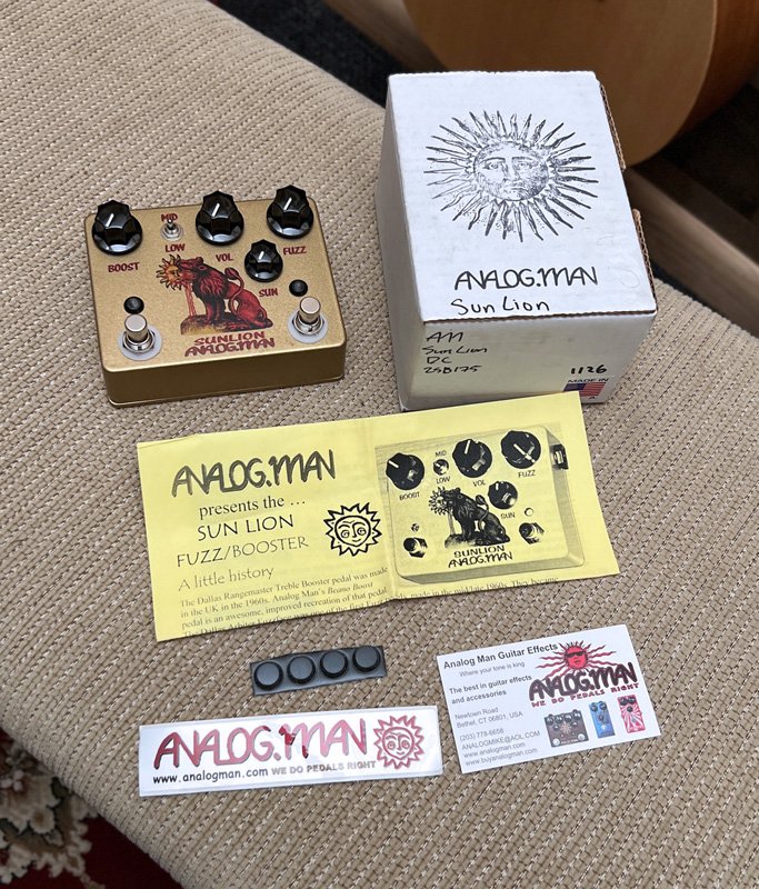 USED AnalogMan Sun Lion Fuzz Booster Pedal 2SB175