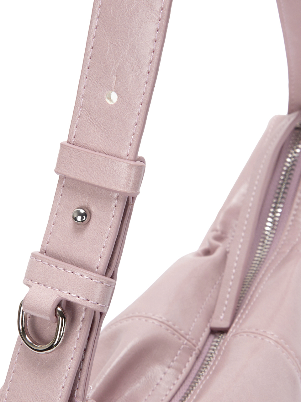 ピンクのハーフシャーリングリボンラウンドバッグ – Matin Kim