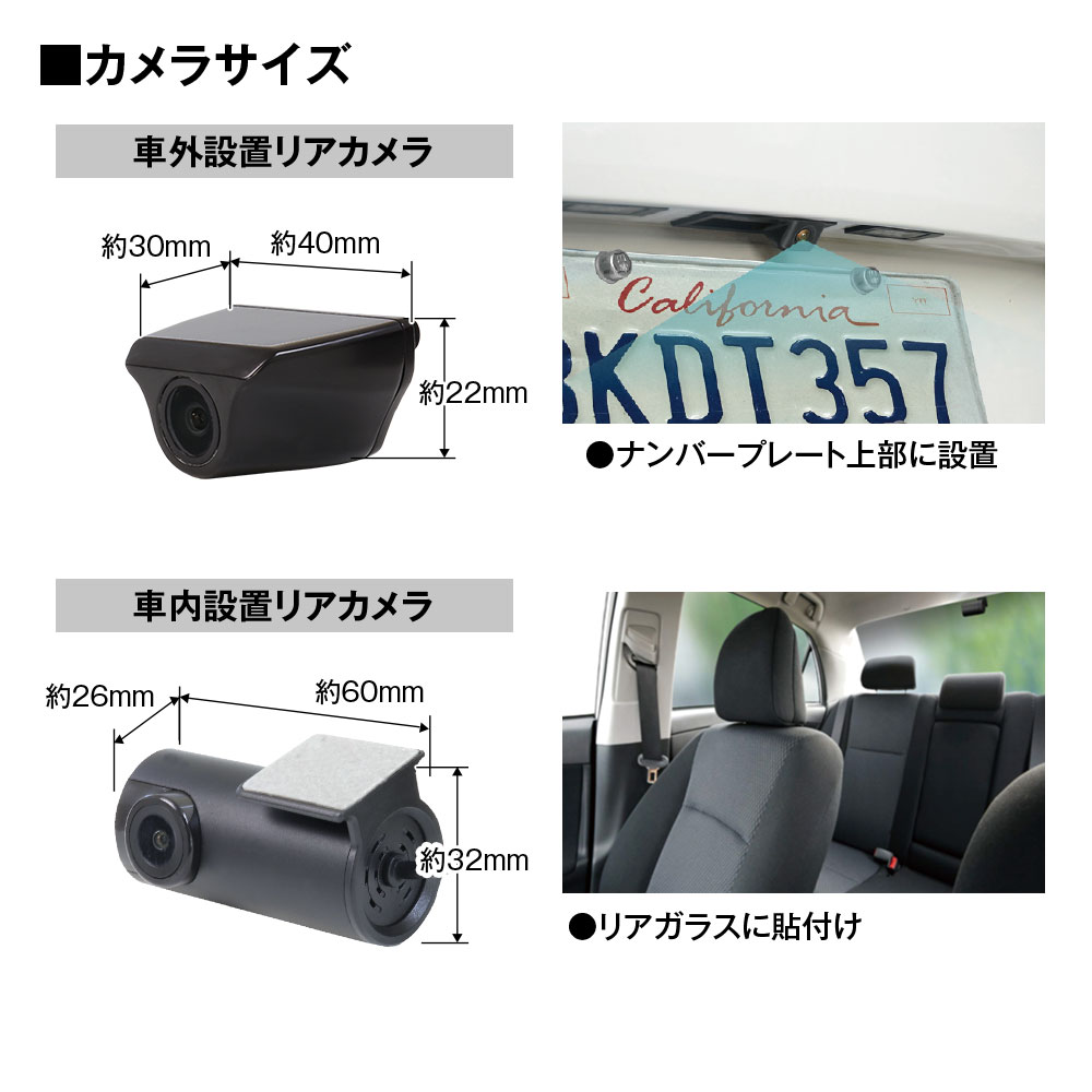 指定業者専売モデル）車内360°カメラ+後方同時録画デジタルミラー MDR
