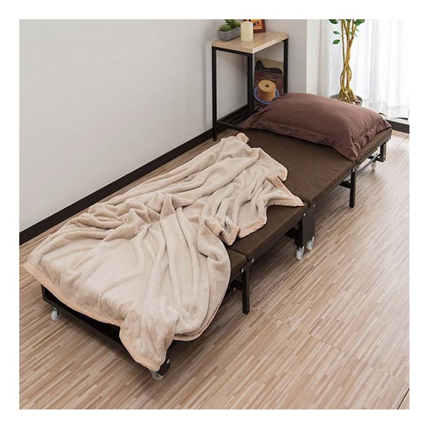 ベッド 折りたたみベッド コンパクト 四つ折り 小型ベッド スモール