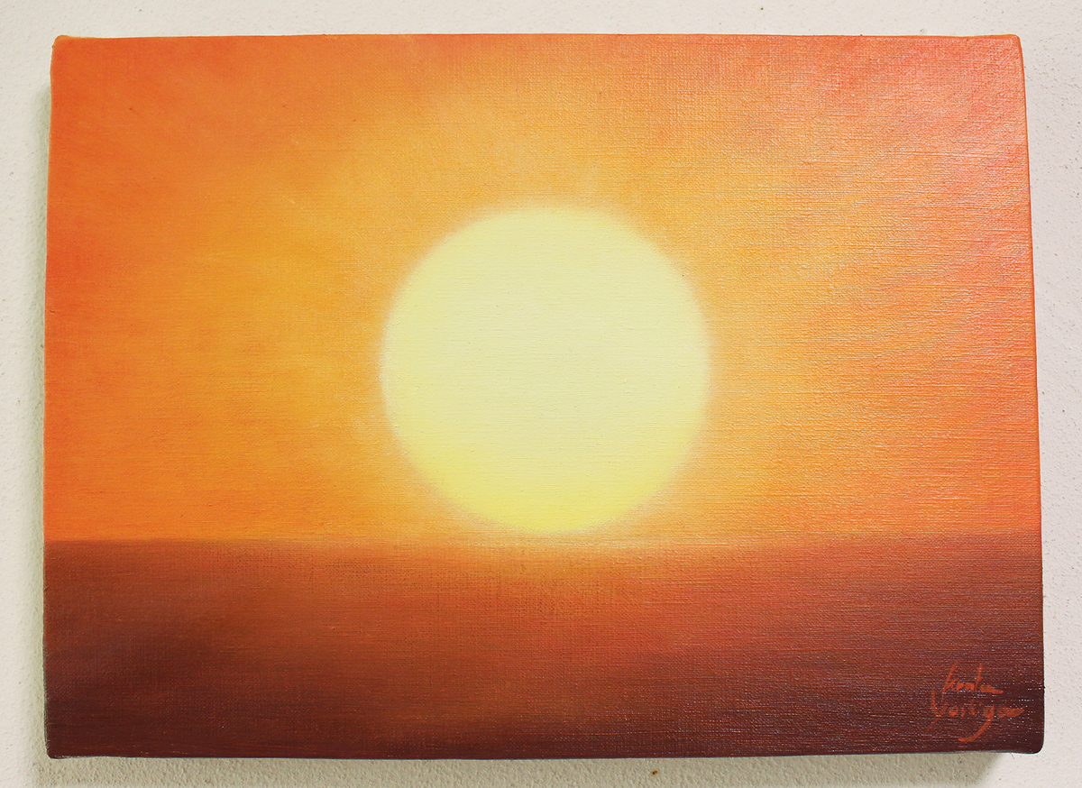 絵で毎日元気に！「太陽の絵」オーダー絵画制作｜芳賀健太