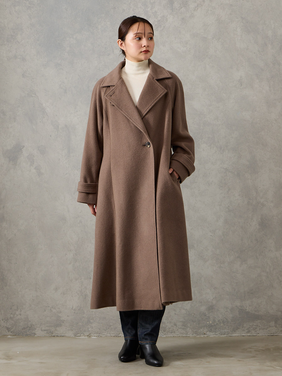 RESCWOOL?ビーバー3WAYカラーバックタックAラインコート(M ブラック