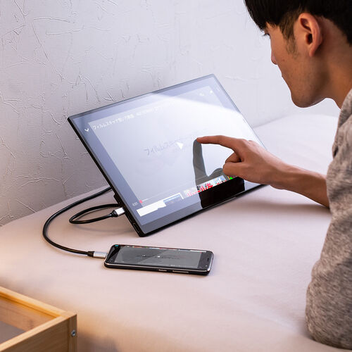 タッチ操作対応 モバイルモニター 15.6インチ フルHD IPS グレア Win