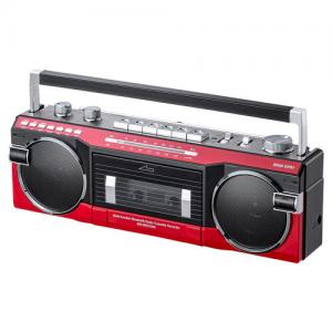 レトロ風ラジカセ 80年代デザイン USBメモリ SDカード 再生/録音