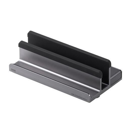 ノートPC縦置きスタンド型 ドッキングステーション 6in1 USB-C接続