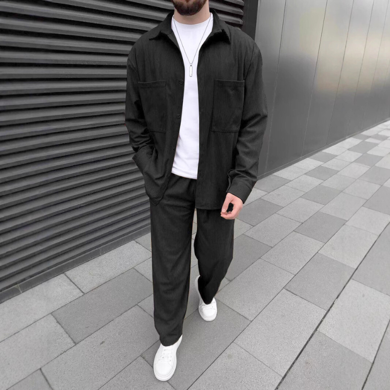 30代メンズ必見】コーデュロイシャツセットアップ｜秋冬に映える上品