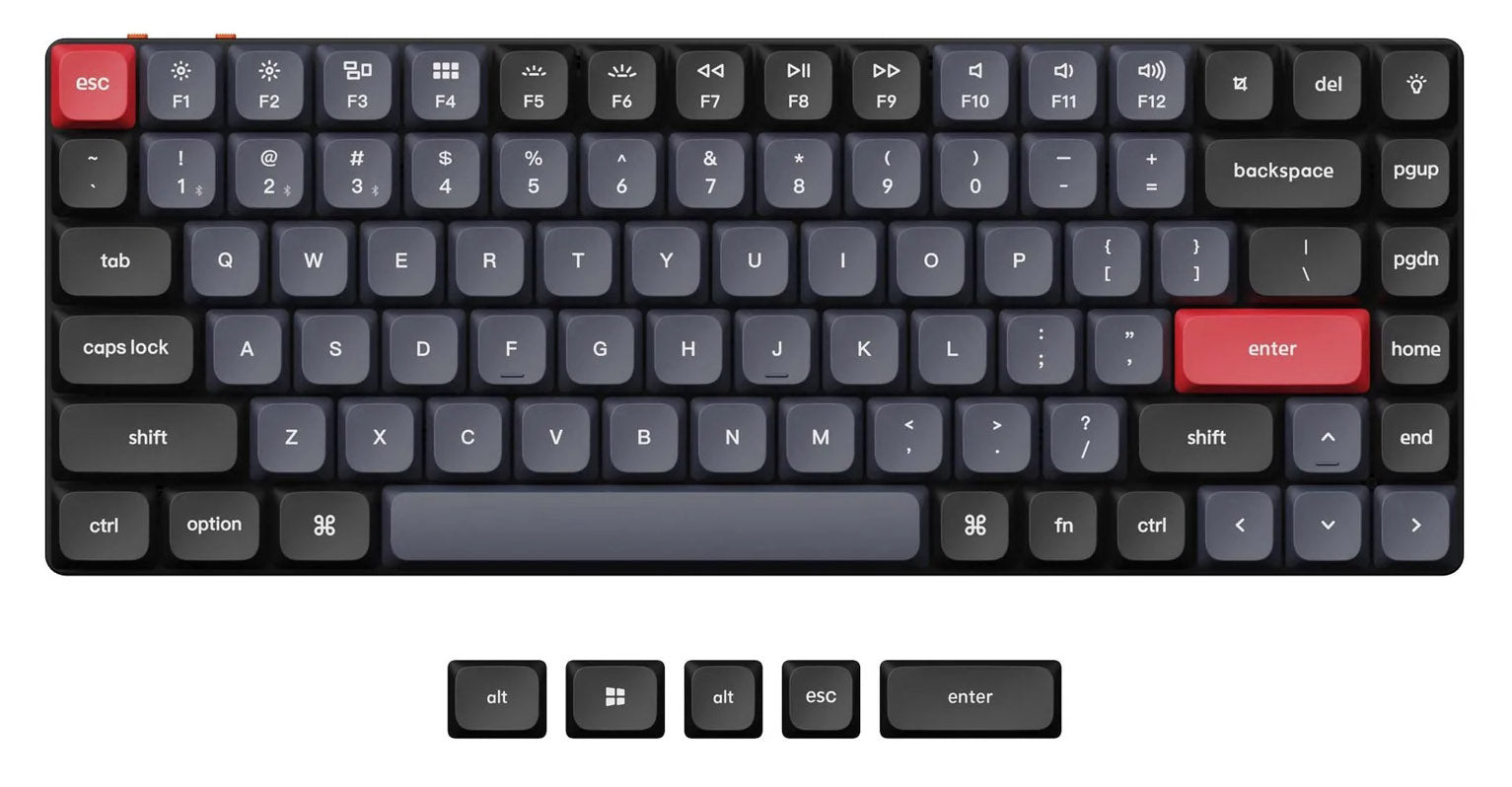 Keychron K3 Pro 75% Hotswap Bluetooth RGB Double Shot PBT Win + Mac Me