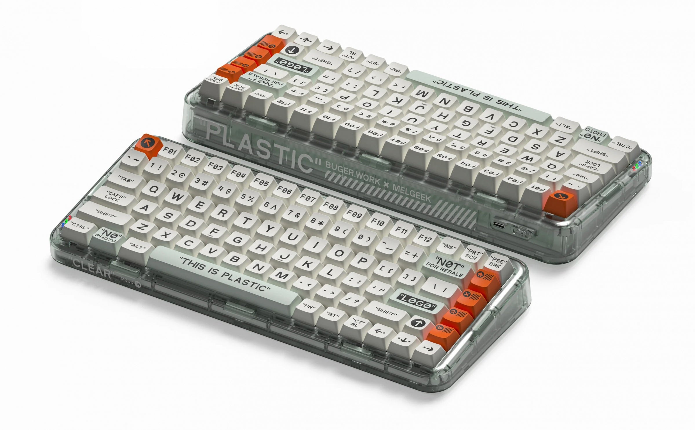 MelGeek Mojo84 Plastic Original 75% Wireless RGB Mechanical Keyboard