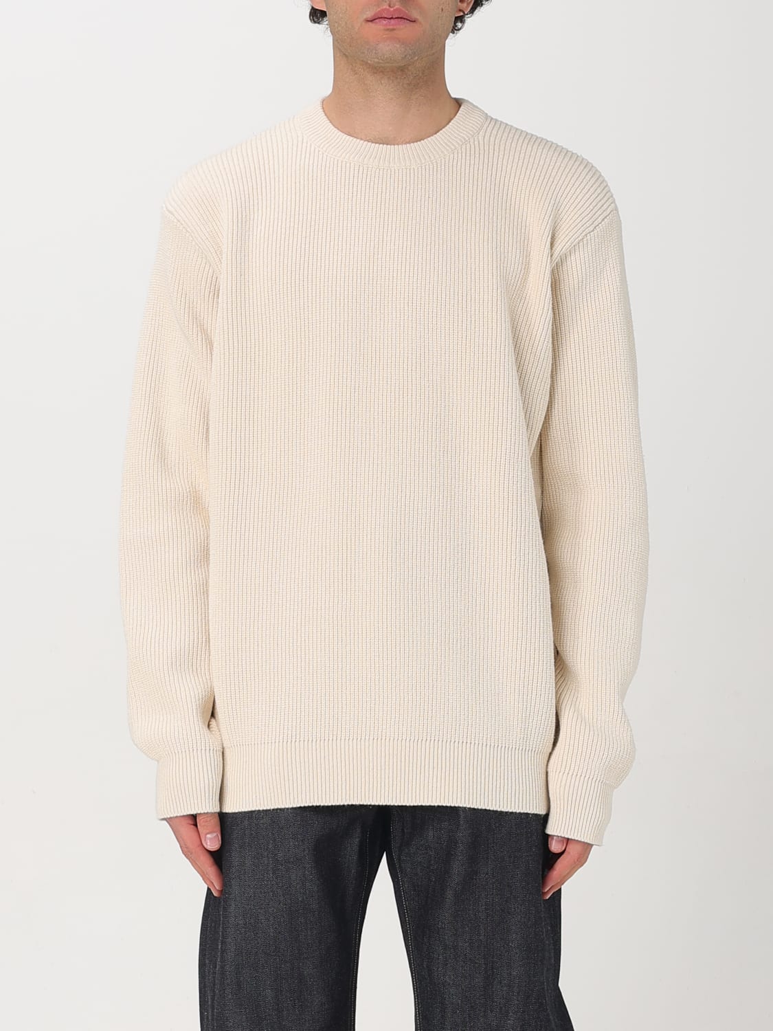 Jil Sander knit cotton sweater - Beige | J47GP0164J15365 | GIGLIO.COM