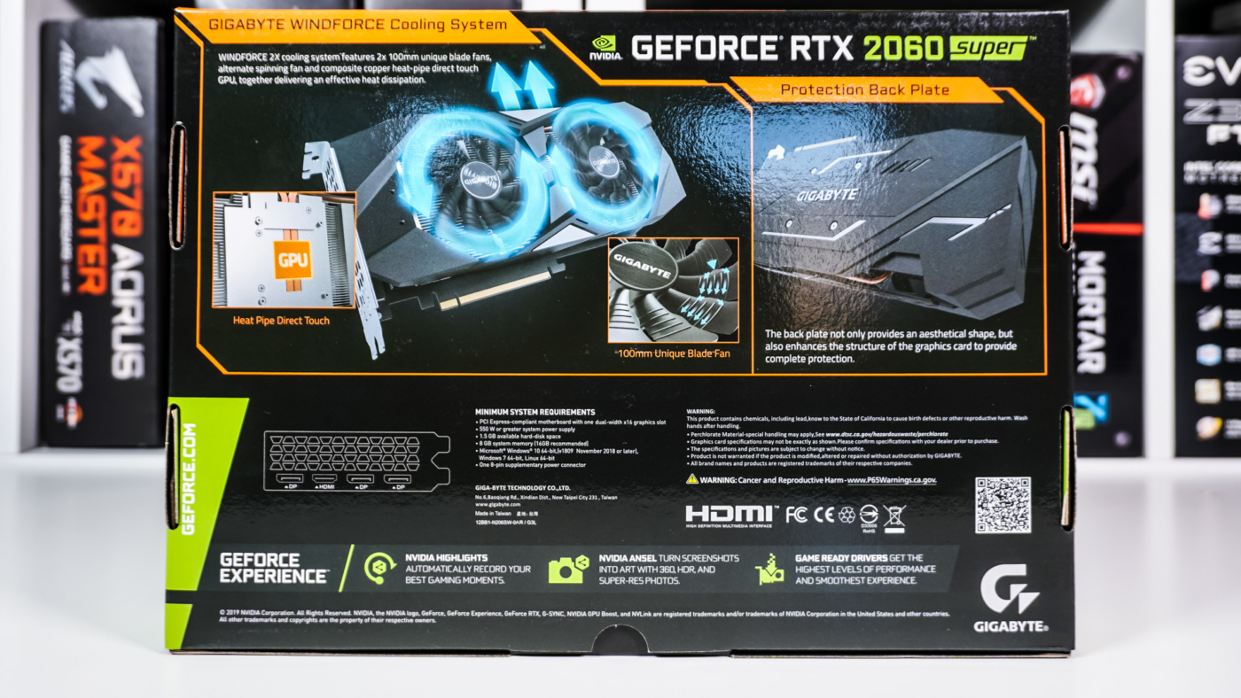 Gigabyte GeForce RTX 2060 Super WindForce OC 8G Graphics Card