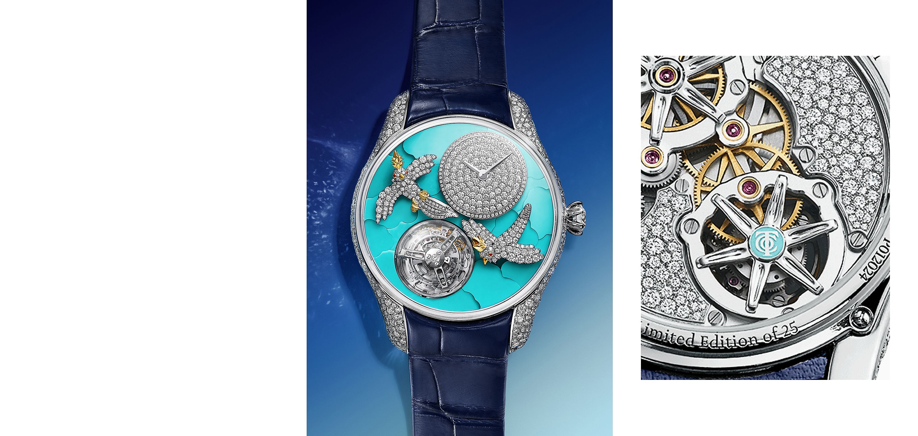 ティファニー エタニティ 28MM ラウンド ウォッチ サファイヤ