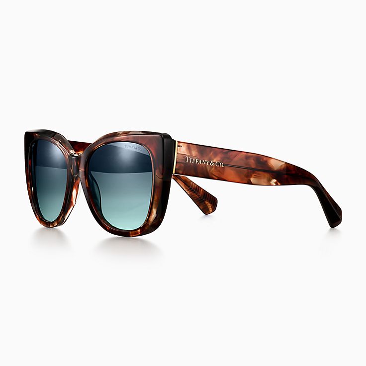 ティファニー サングラス トータス アセテート アジュール ブルー