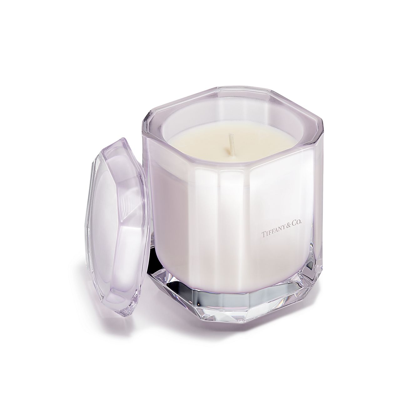 Tiffany Facets About Love Candle in Kunzite-coloured Glass