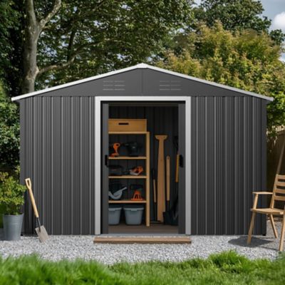 Nuu Garden 8 x 10ft. Storage Tool Shed With Sliding Doors at