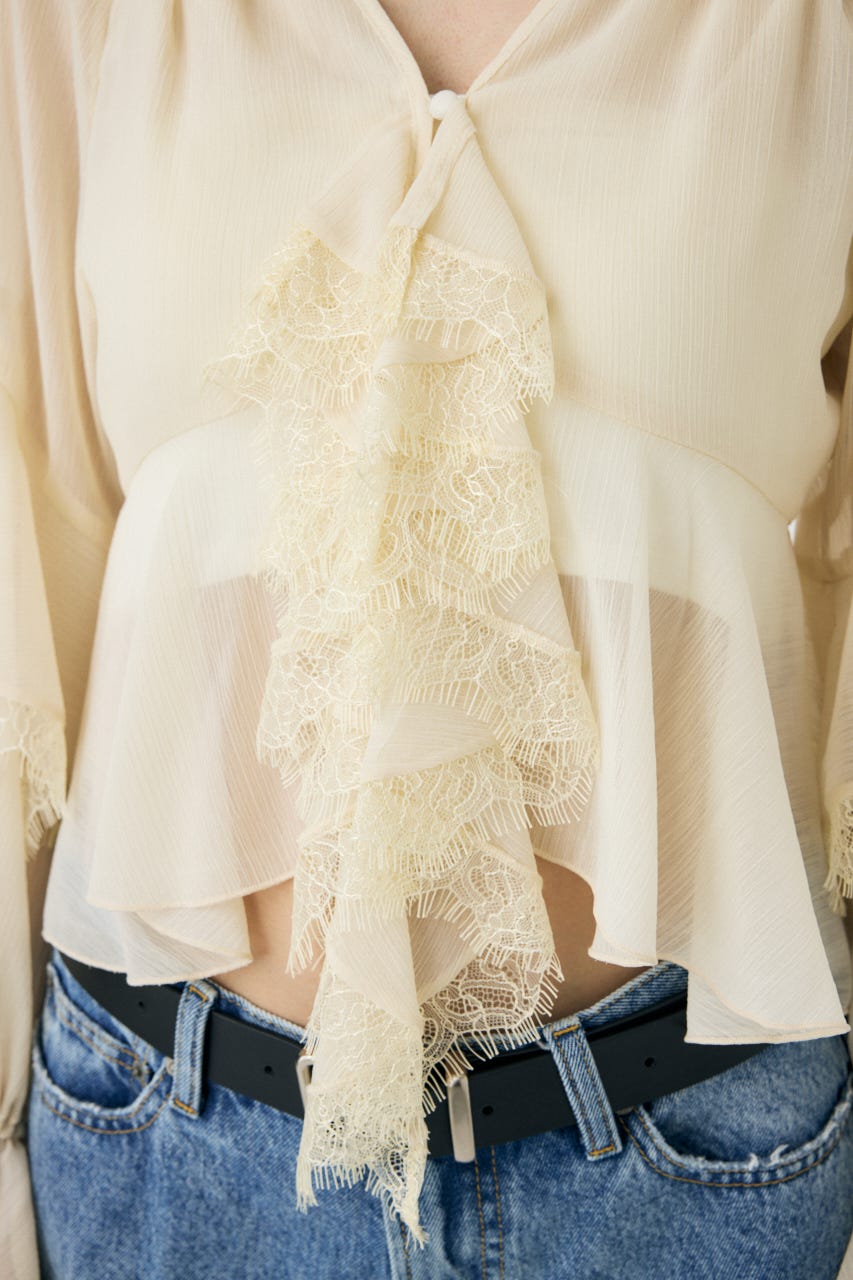 MOUSSY | 【ViVi掲載】LACE TRIM TIE ブラウス (シャツ・ブラウス