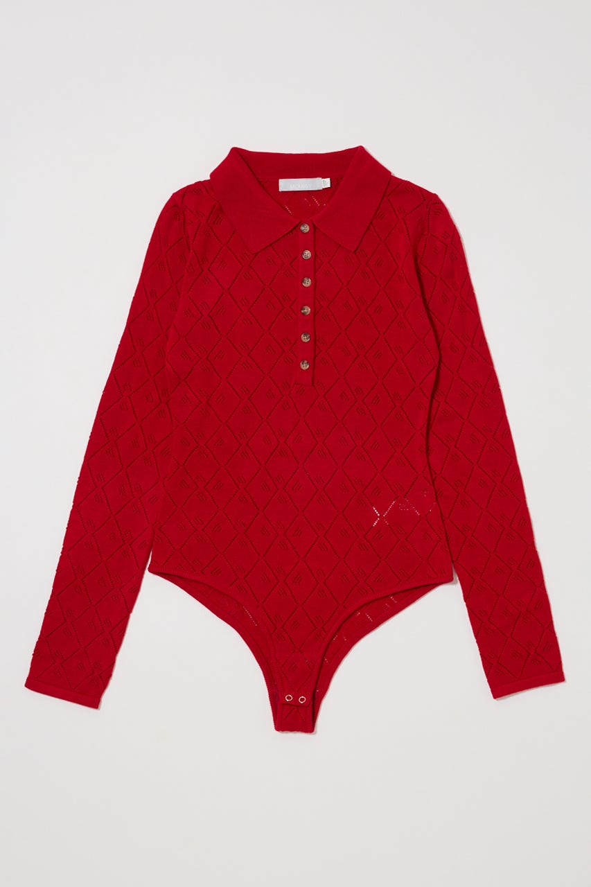 MOUSSY | EYELET KNIT ボディスーツ (ニット ) |SHEL'TTER WEBSTORE