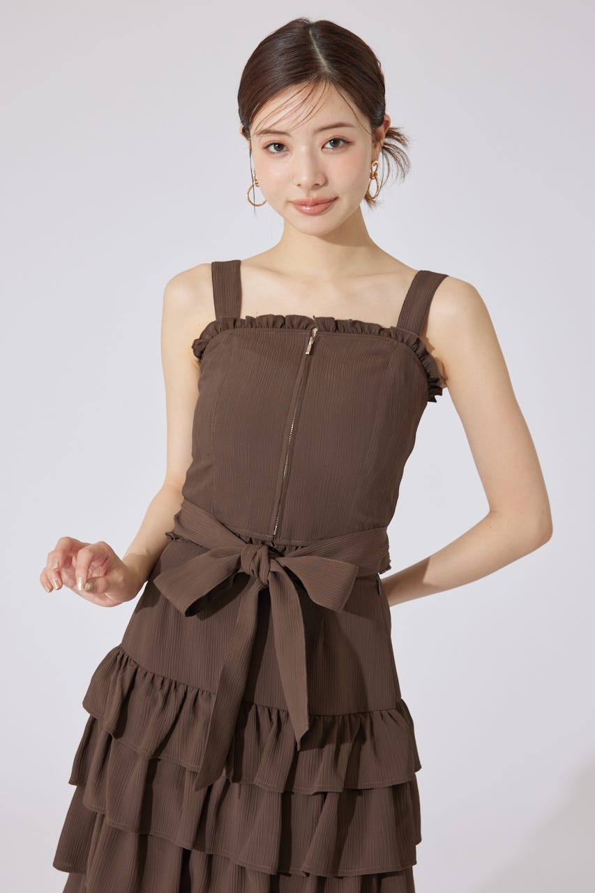 rienda | 【AKB48 千葉恵里さん着用】2WAYペプラムビスチェトップス