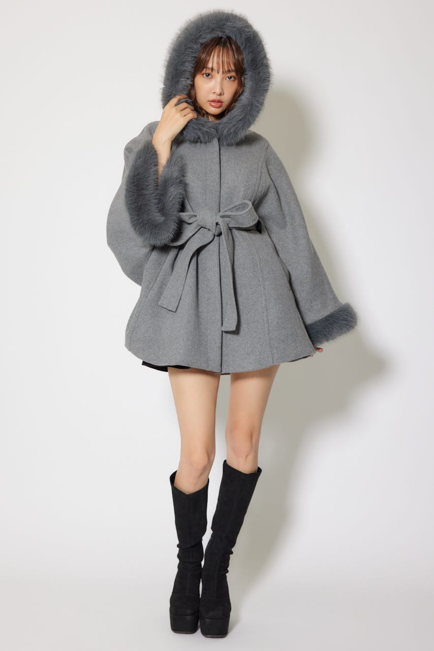 rienda | ウールMIXフードポンチョコート (コート ) |SHEL'TTER WEBSTORE