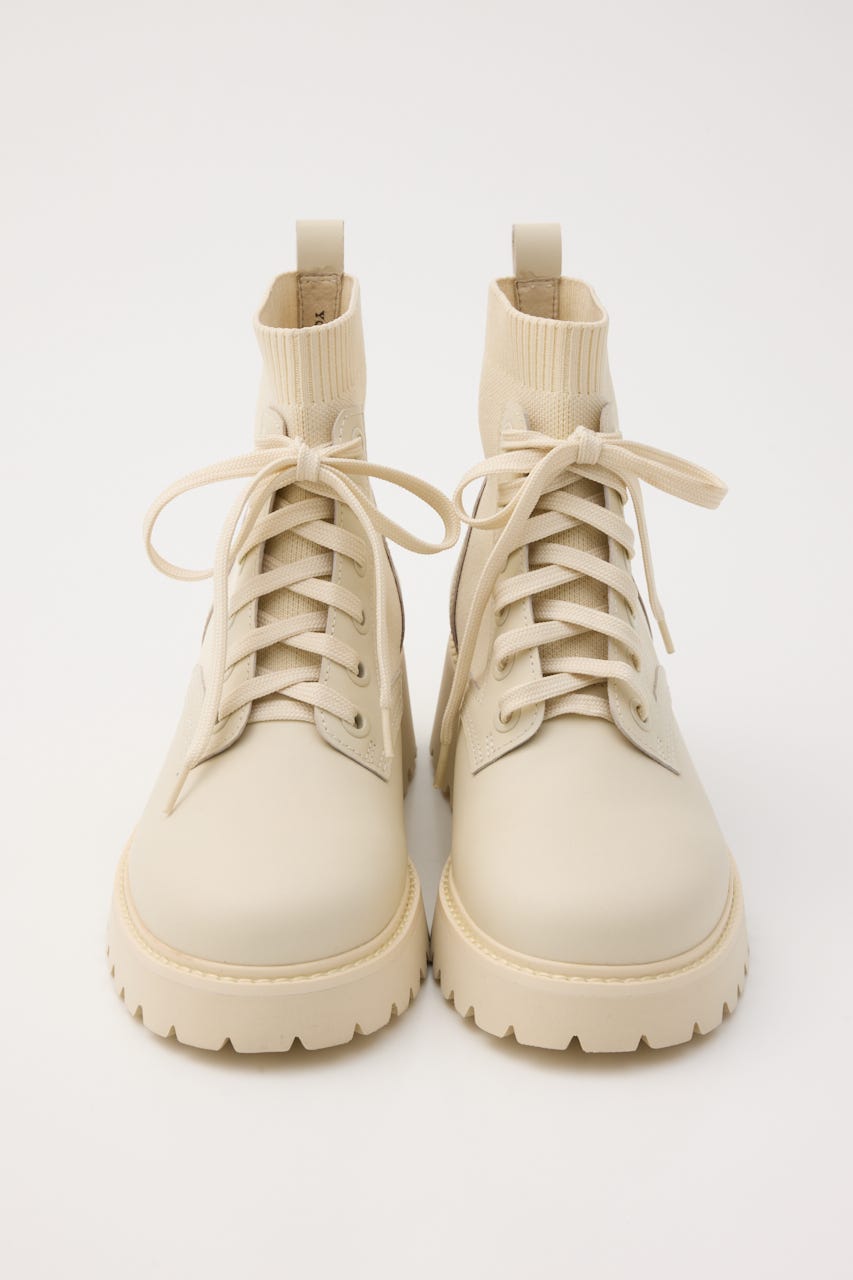 STACCATO | リードニットコンビレースアップブーツ (ブーツ ) |SHEL