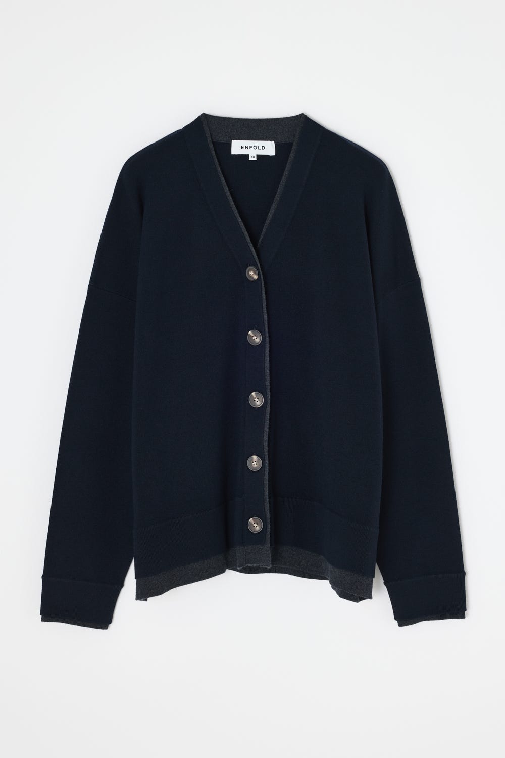 FAKE-LAYERED CARDIGAN｜38｜D/GRN｜KNIT WEAR｜ENFÖLD OFFICIAL