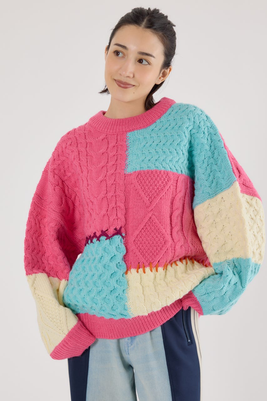 RODEO CROWNS WIDE BOWL | カスタムケーブルニット (ニット ) |SHEL