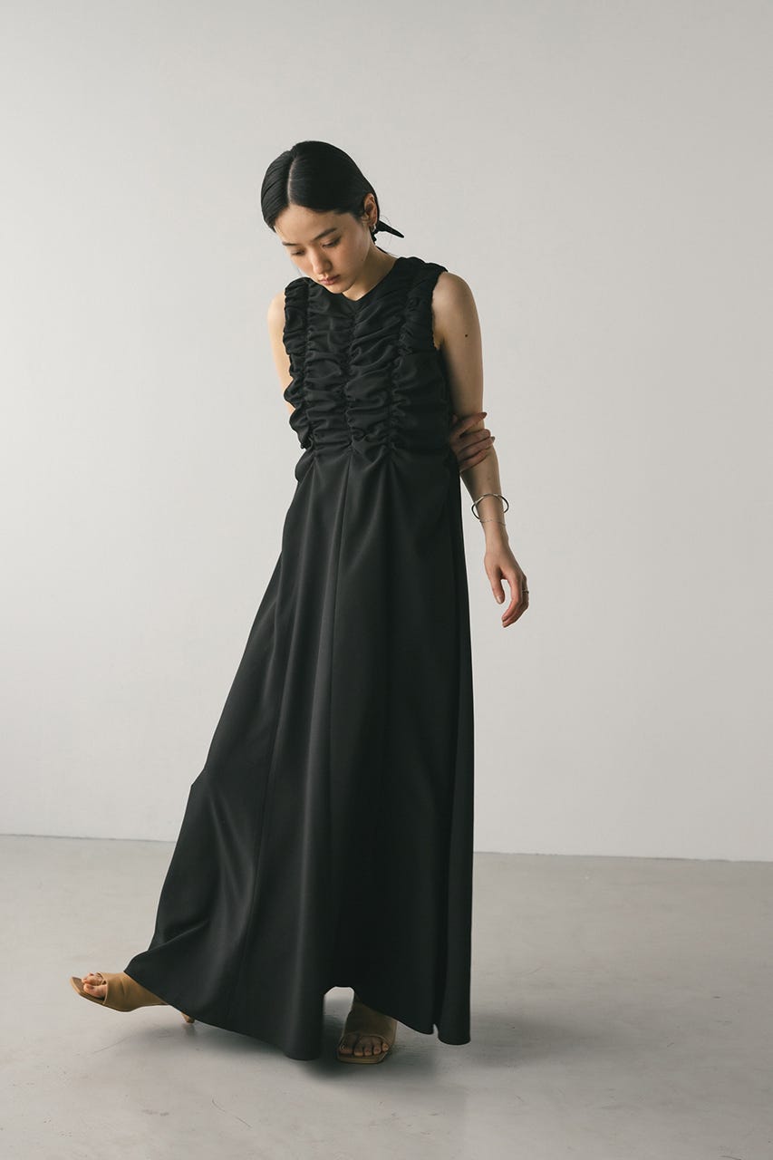 STYLEMIXER | シャーリングギャザーワンピース (ワンピース(ロング