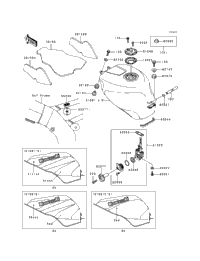 1998 Kawasaki NINJA ZX-6R (ZX600-G1) Fuel Tank (Zx600-G1
