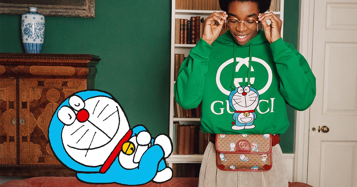 グッチ」が「ドラえもん」とコラボ バッグ、Tシャツ、スエット