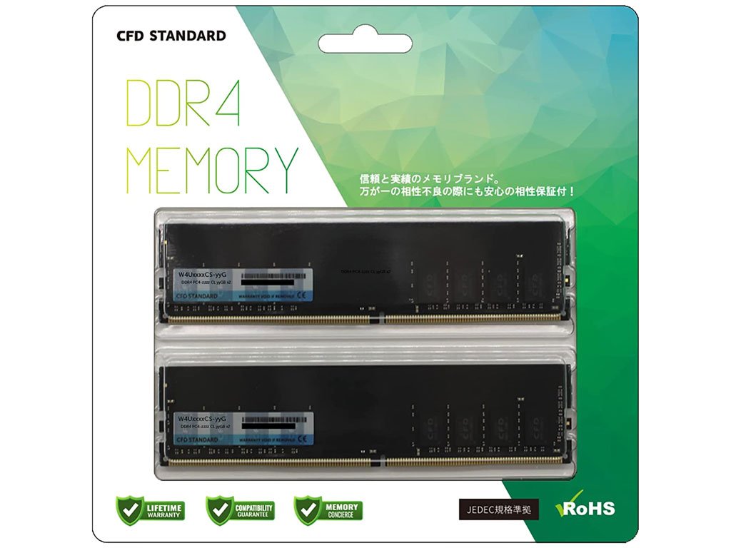 CFD W4U3200CS-16G 288pin DDR4-3200 CL 22-22-22 32GB(16GBx2枚組)SET