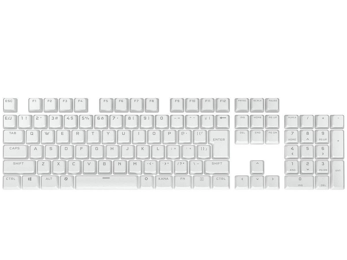 Corsair PBT DOUBLE-SHOT PRO Keycaps WHITE Keycap Mod Kit PBTダブル