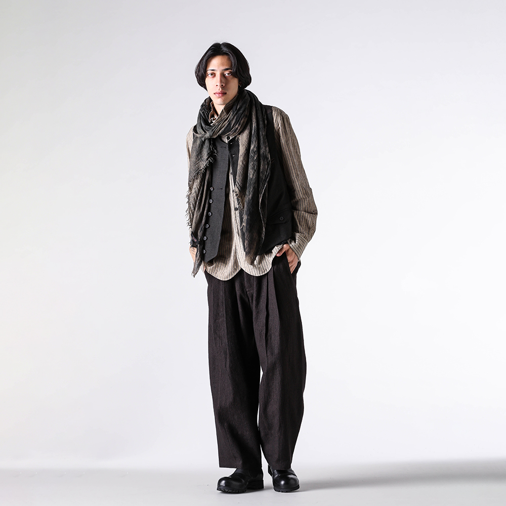 ZIGGY CHEN 25-26AW ダブルブレストベスト スカーフスタイル -FASCINATE