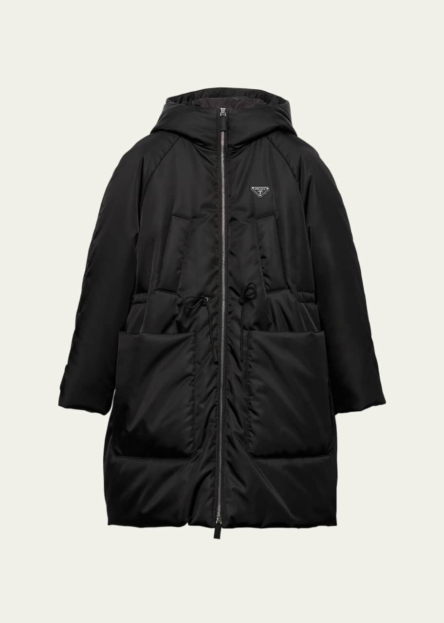 Prada Re-Nylon Hooded Down Coat - Bergdorf Goodman