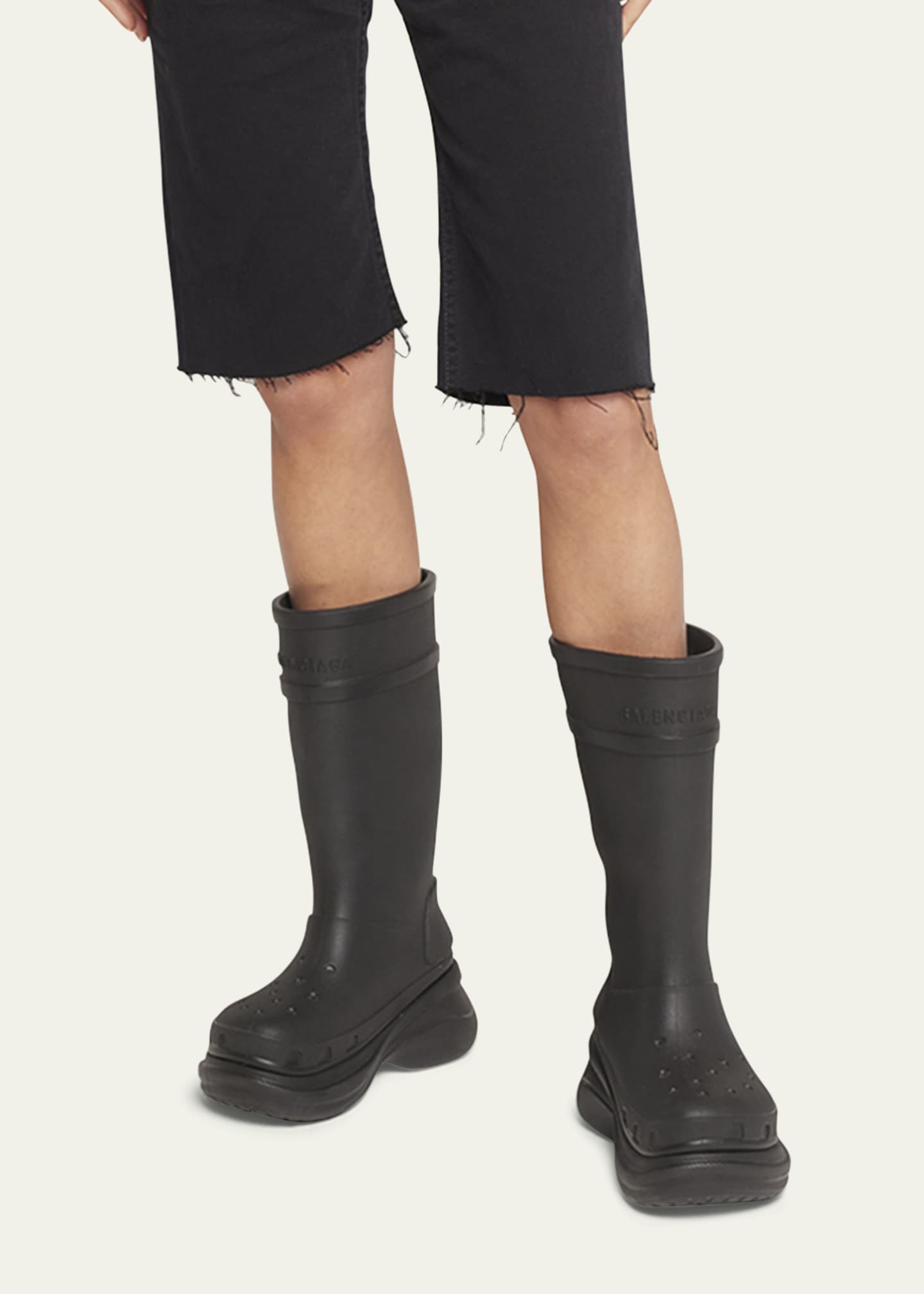 Balenciaga x Croc Rubber Rain Boots - Bergdorf Goodman