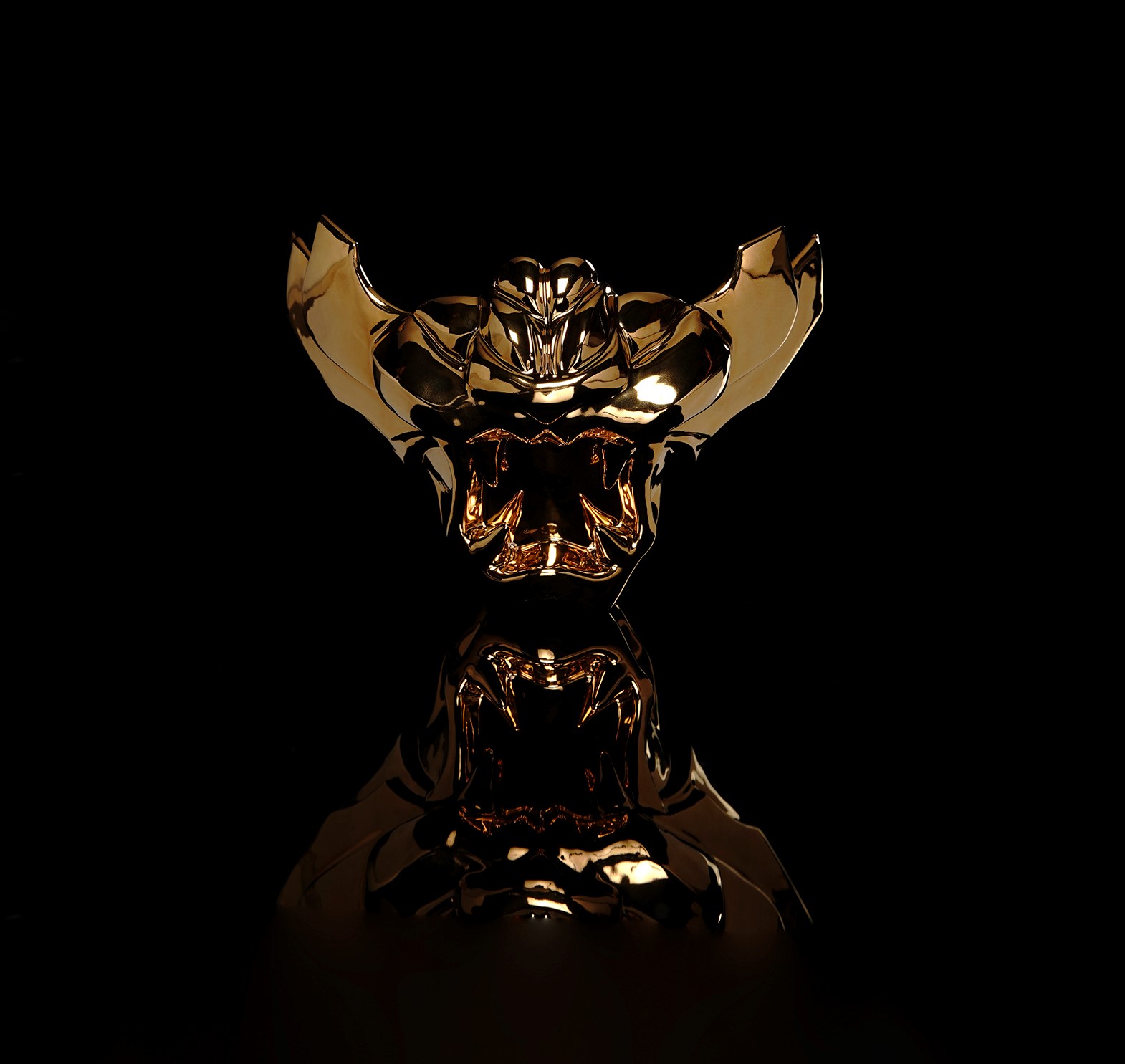 古賀崇洋 頬鎧盃 新造形 青銅 共箱 古賀崇洋 頬鎧盃 新造形 青銅 共箱