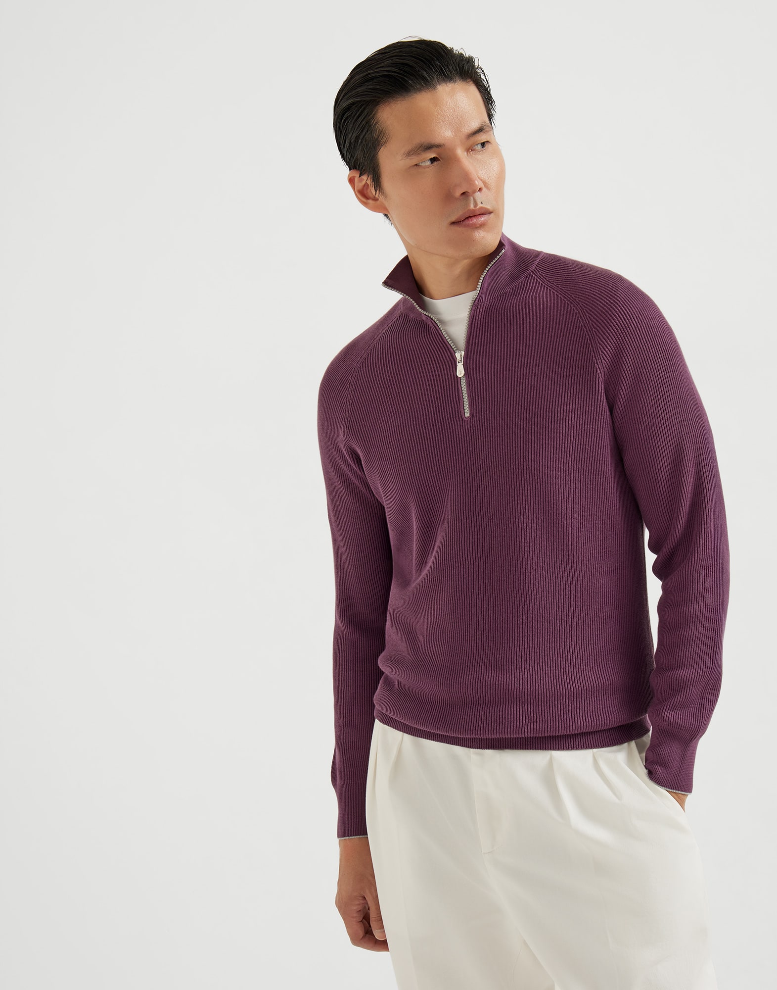 メンズ 向け パナマ コットンセーター | Brunello Cucinelli