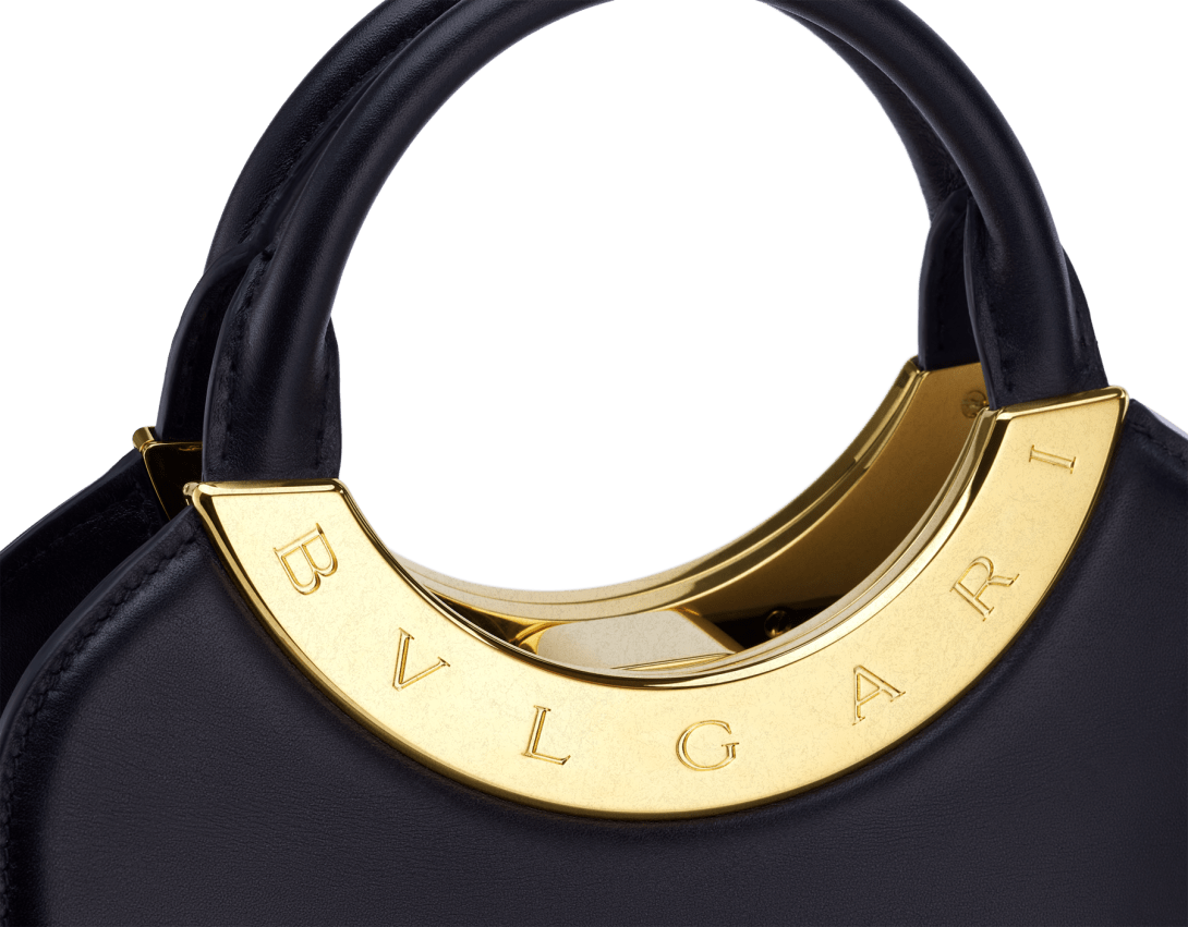 Black Calf leather Bvlgari Roma Small Top Handle Bag 293209 | Bvlgari
