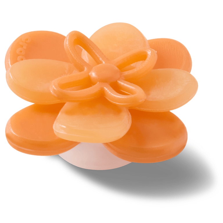 クロックス公式】ブルーミング ダーク オレンジ フラワー | ジビッツ