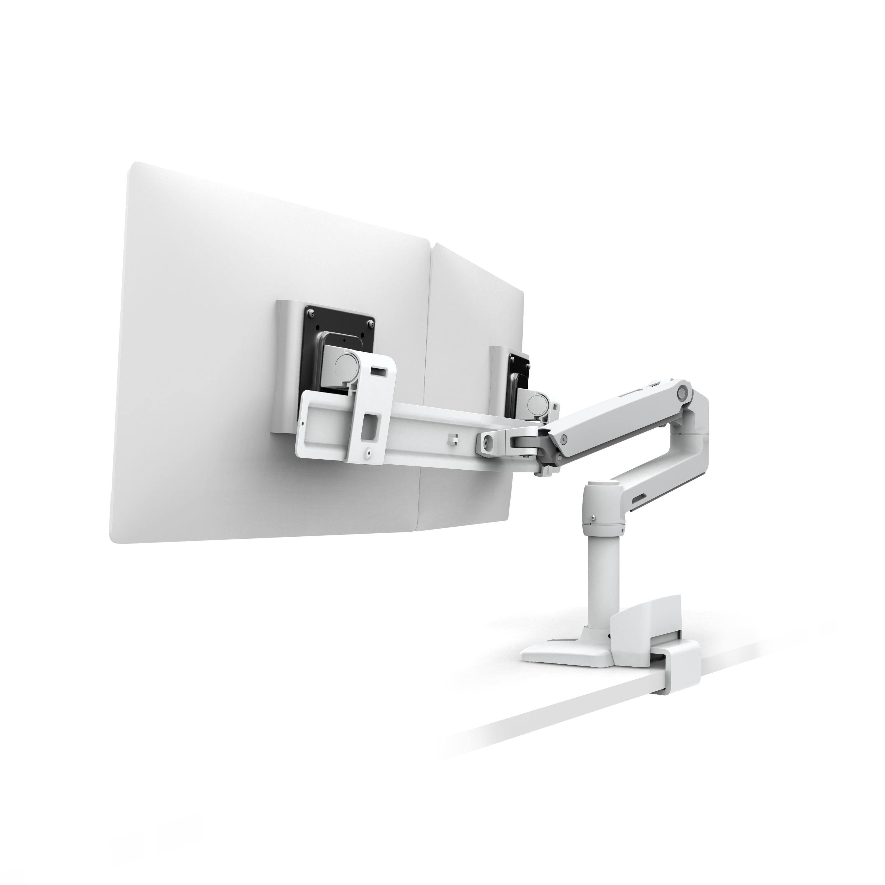 Dual Monitor Arm | Desk Arm with Top Mount C-Clamp
