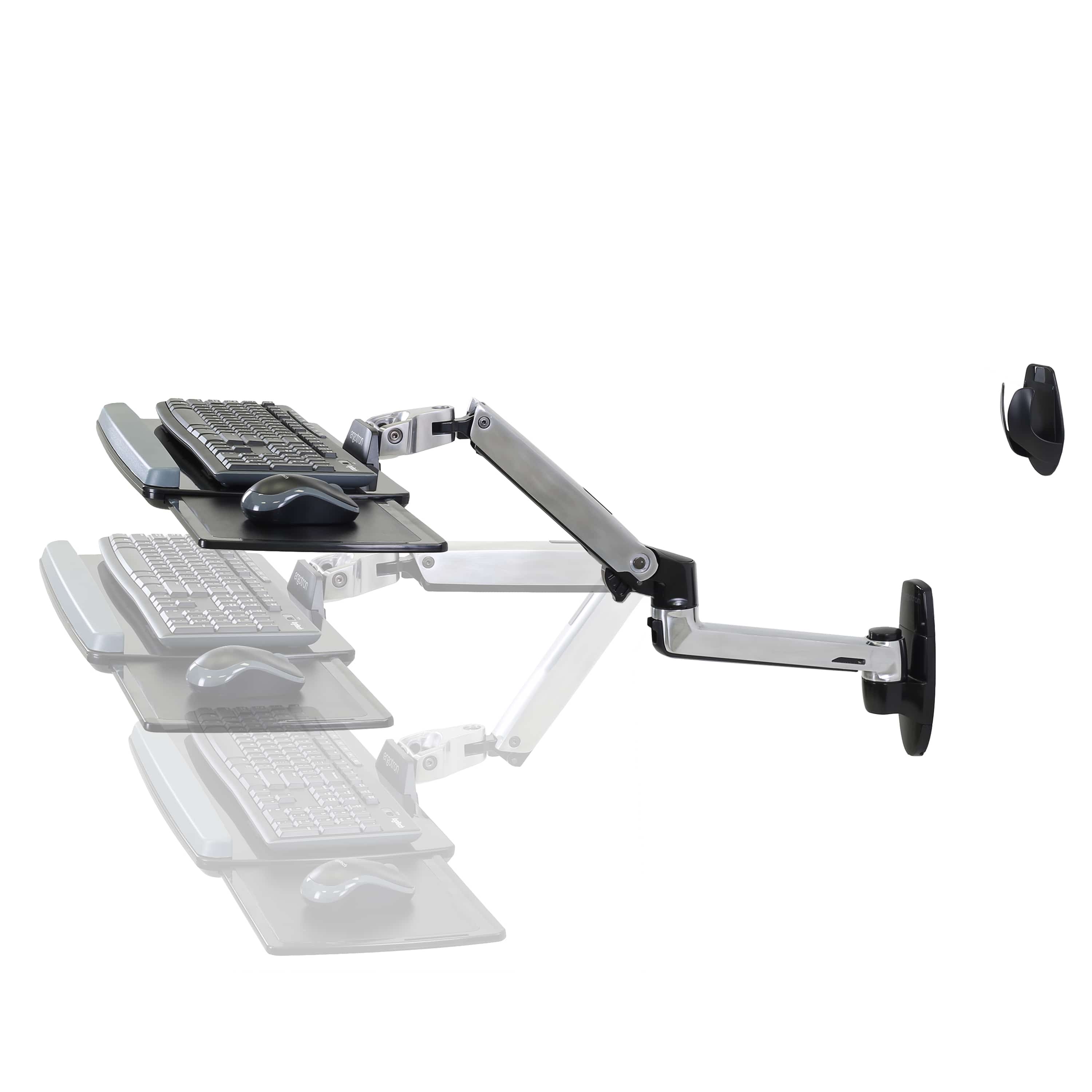 Adjustable Wall Mounted Keyboard Arm | Ergotron Keyboard Tray