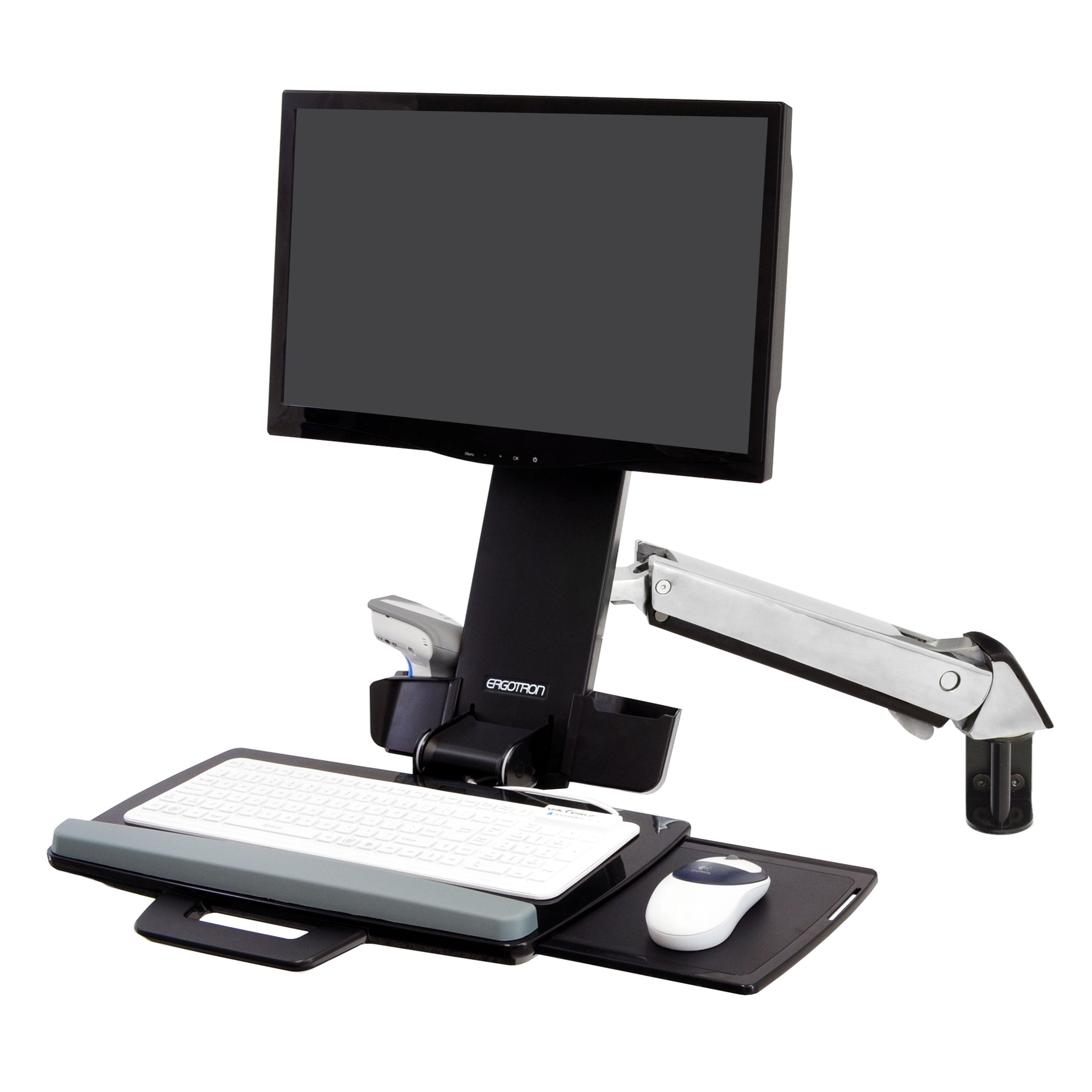 Ergotron StyleView Sit-Stand Combo Arm with Keyboard and Monitor Mount