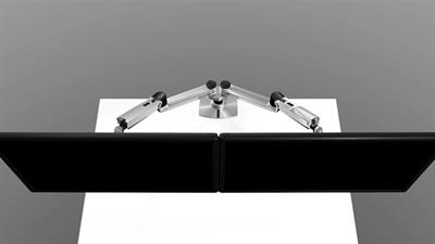 LXデュアルデスクマウントアーム サイドバイサイド